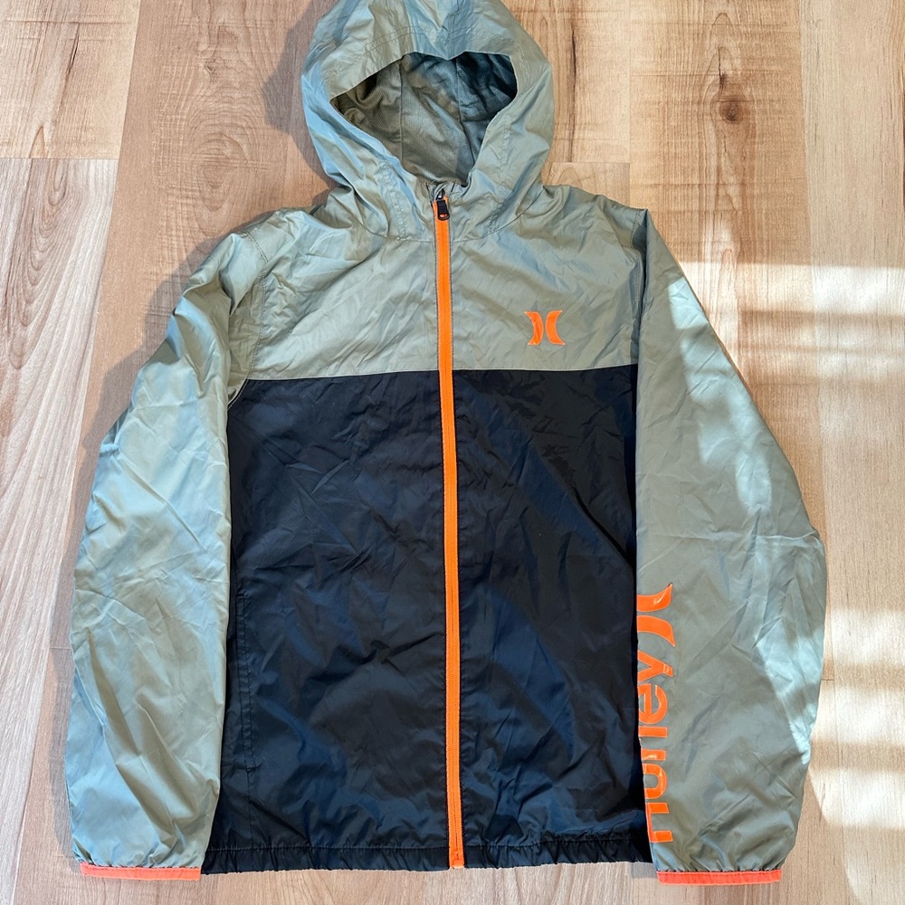 Hurley Boys Windbreaker Jacket Sz XL